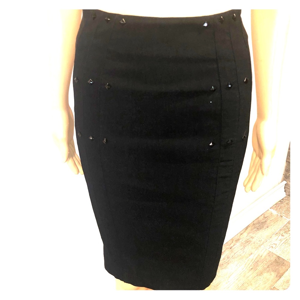 GBTSO black pencil skirt with studs size small